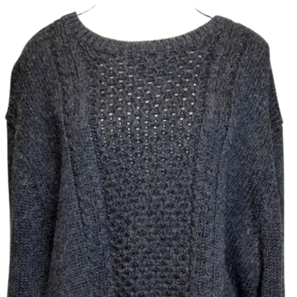 Attitude Other - SWEATER Size XL MARINO WOOL oversized chunky knit Charcoal grey color Unisex